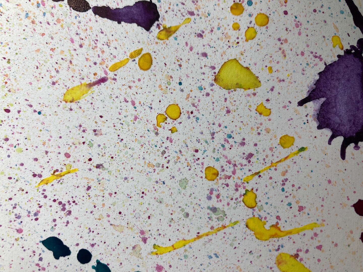 Original Abstract Splatter Watercolor Ink Painting on Hot Pressed Paper, Untitled 23, 9x12in, October 2024 - image10