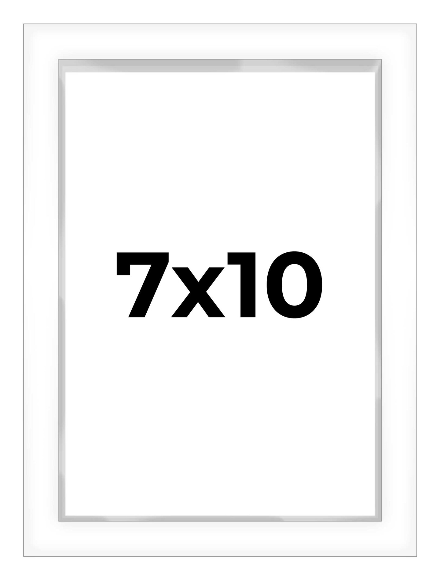 Photo Size Shadow Box 3/4" Depth White Picture Frame - UV Acrylic, Backing, Hanging Hardware