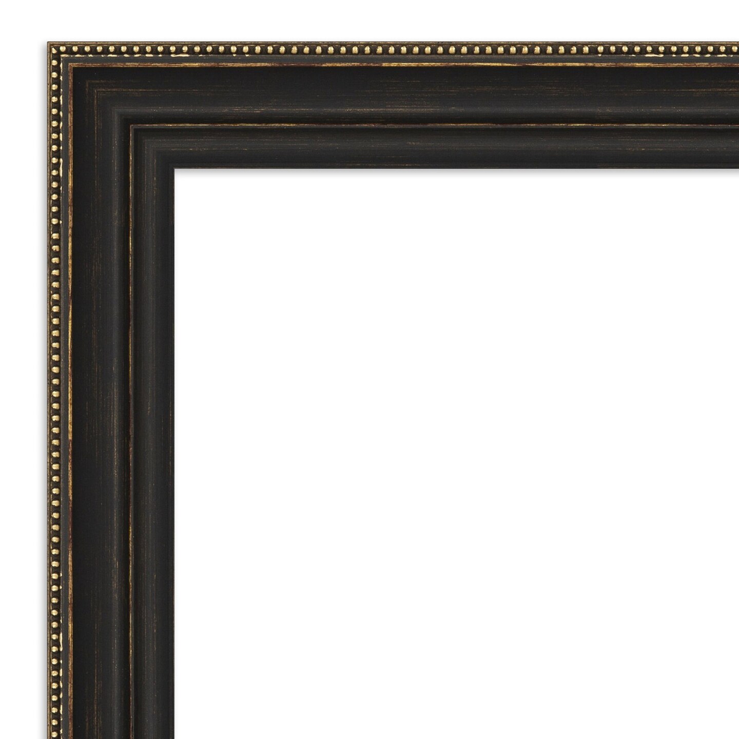 Amanti Art Mirror Makeover Bathroom Mirror Frame Border Kit - Fully Assembled Peel and Stick Frame - Mirror NOT Included - Accent Bronze Narrow Trim