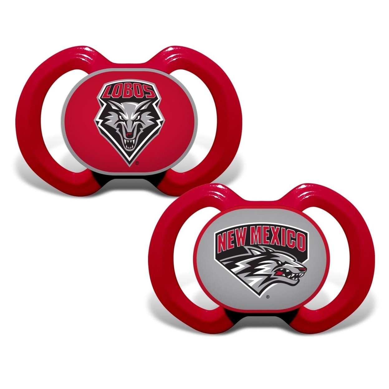 Mexico Lobos Pacifier 2-Pack Ncaa Infant Safety Silicone Bpa-Free