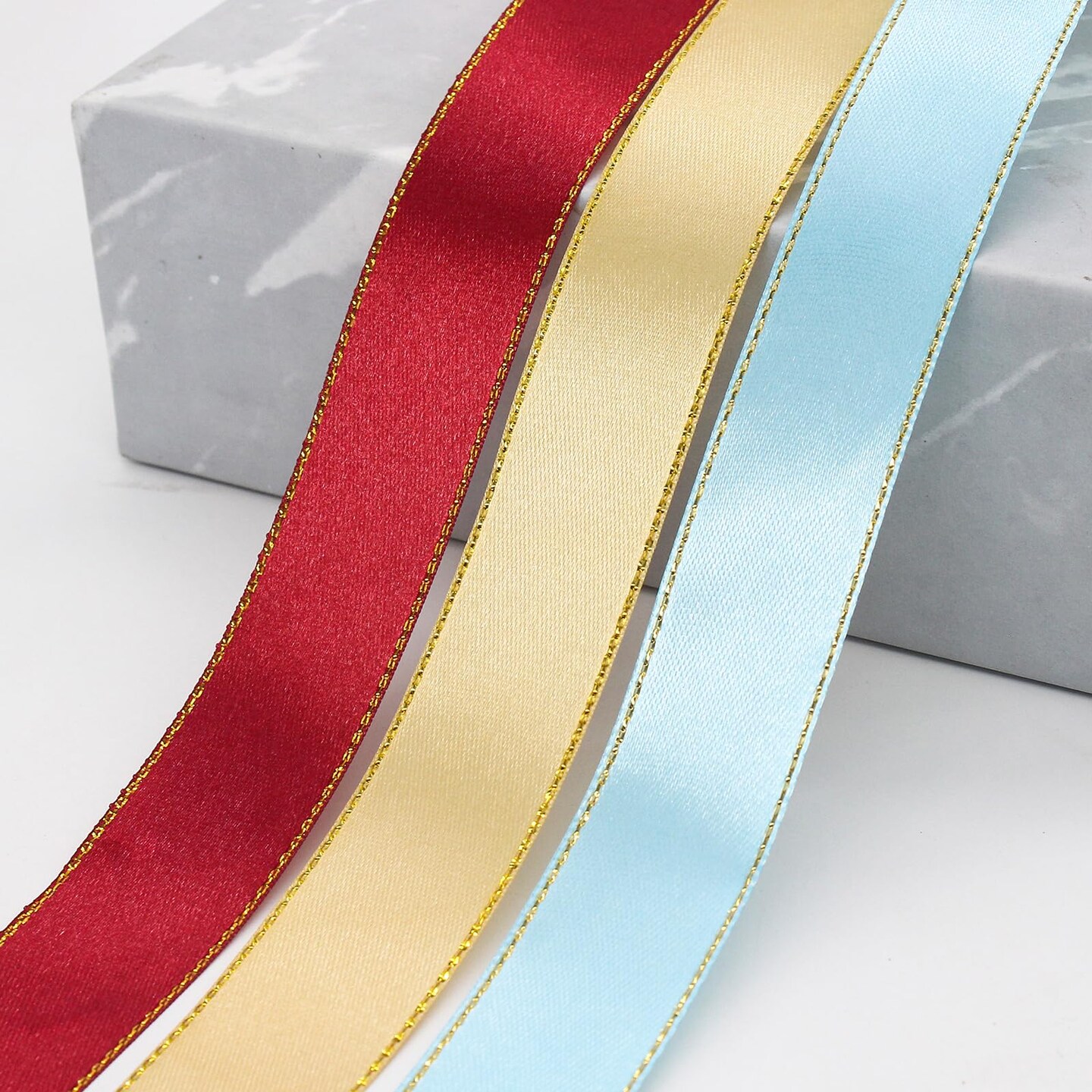 Gift Wrapping Satin Ribbon for Valentine's Day Flower Bouquet Arts Crafts Sewing 25 Yard Each Roll Ribbon for Trim Bow Merry Christmas Decoration (12 Colors Mix, 1 inch Width)