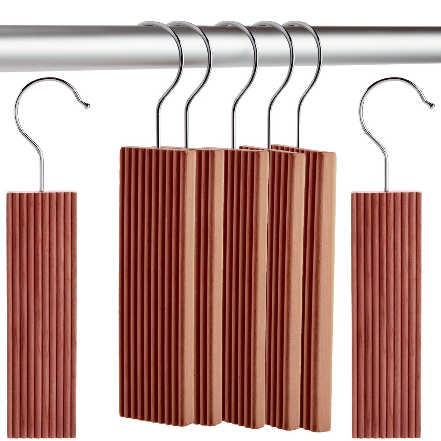 16 Pack Cedar Hangers for Closet Storage, Cedarwood Scented Hanging Blocks for Clothes (1.8 x 0.4 x 6.5 In)