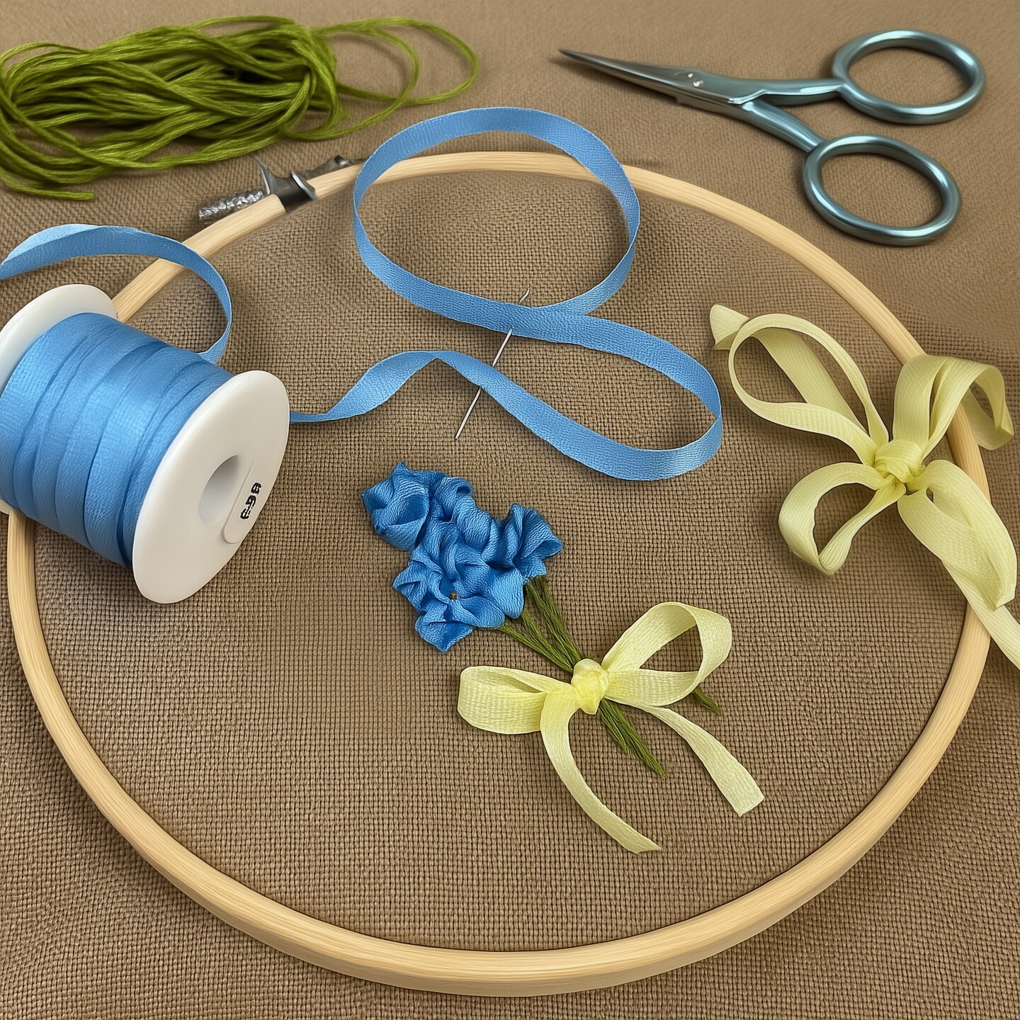 Threadart 100% Pure Silk Ribbon - 3 Widths 2MM, 4MM, 7MM - 50 Colors Available
