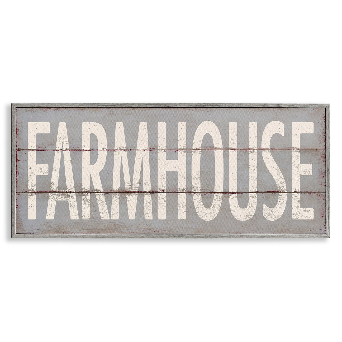 Stupell Industries Farmhouse Rustic Planked Design Framed Giclee Art