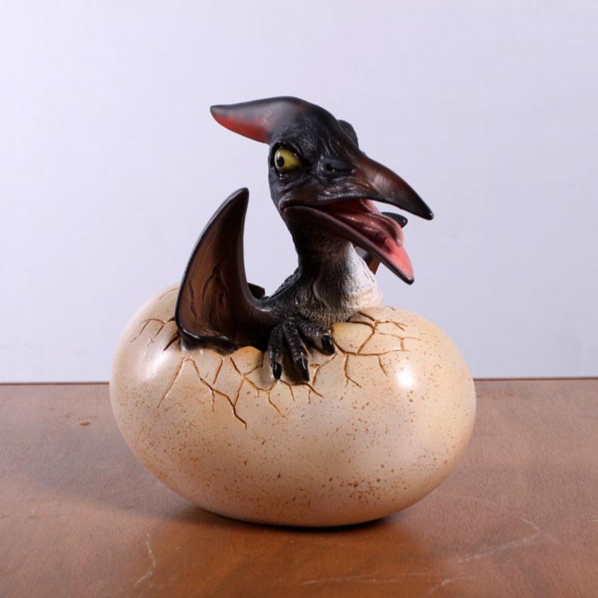 Pteranodon Dinosaur Egg Hatching Life Size Statue