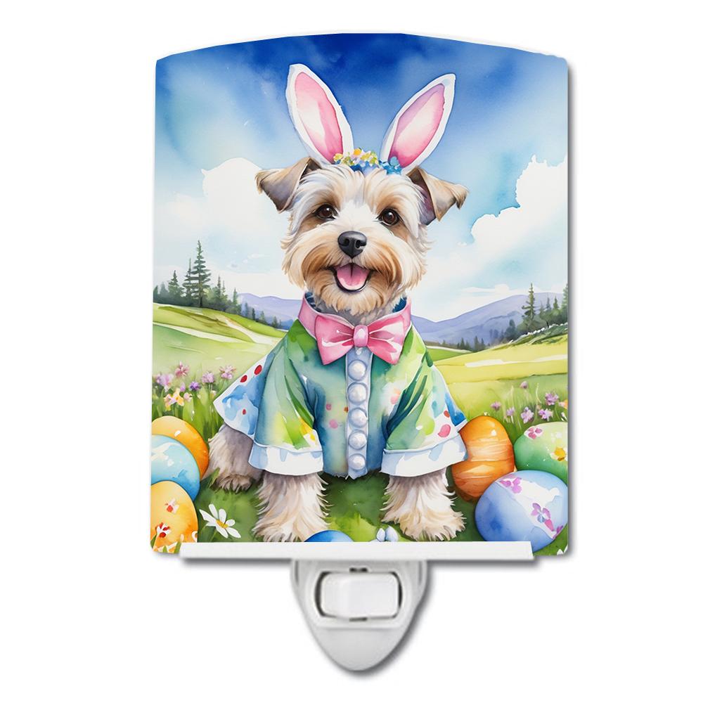 Edge Collections - 6" x 4" - Multicolor - Easter Egg Hunt Decorative Ceramic Night Light Plug In - 1 Piece