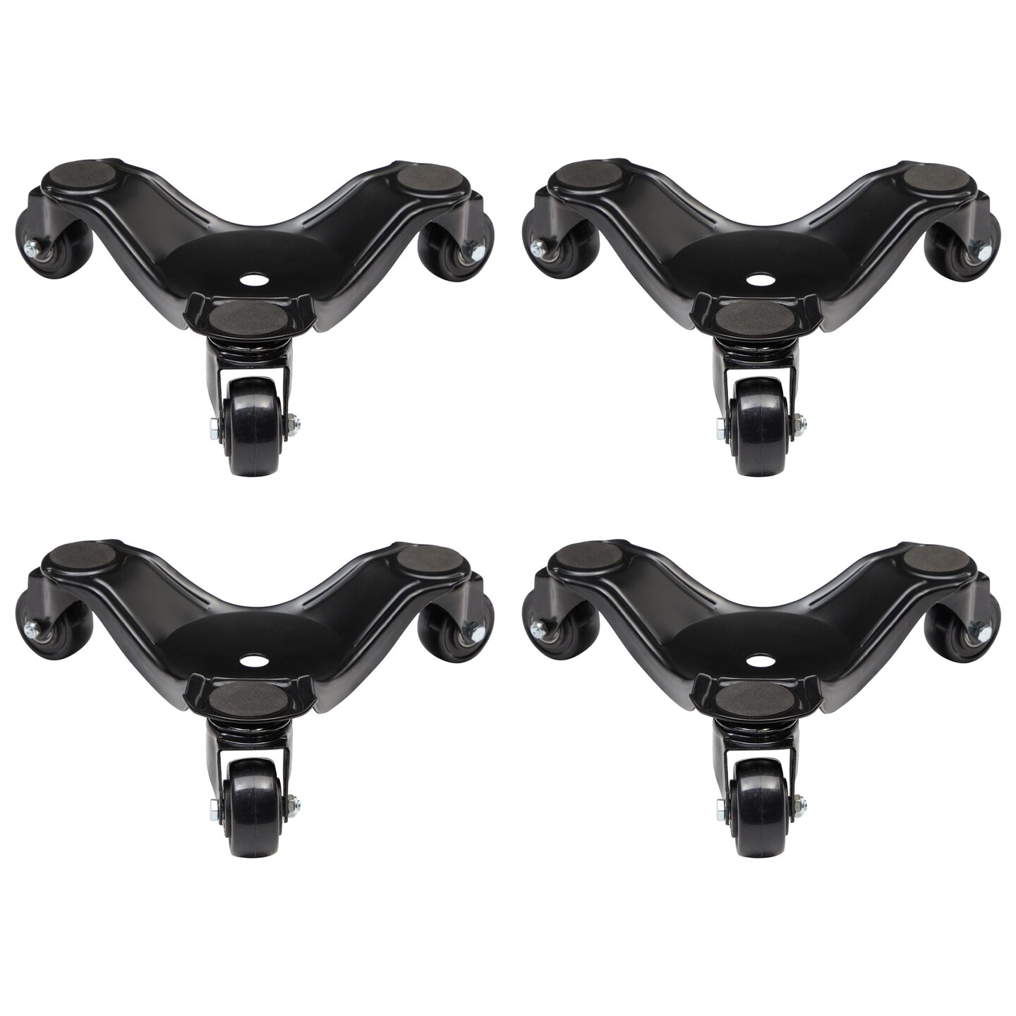Set of 4 Heavy Duty Furniture Dolly Set with Wheels for Moving (9.8 x 2 in, 441 Lb Capacity)