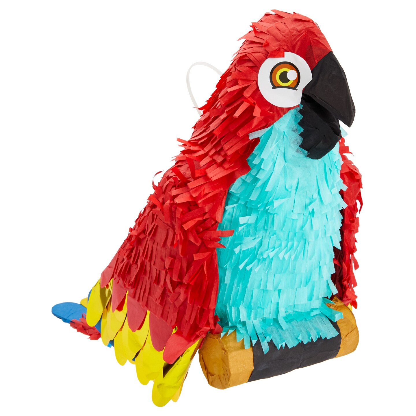 Parrot Pinata for Pirate Party Decorations, Bird Pinata for Tropical Birthday Supplies (Small, 16.5x12x7 in)