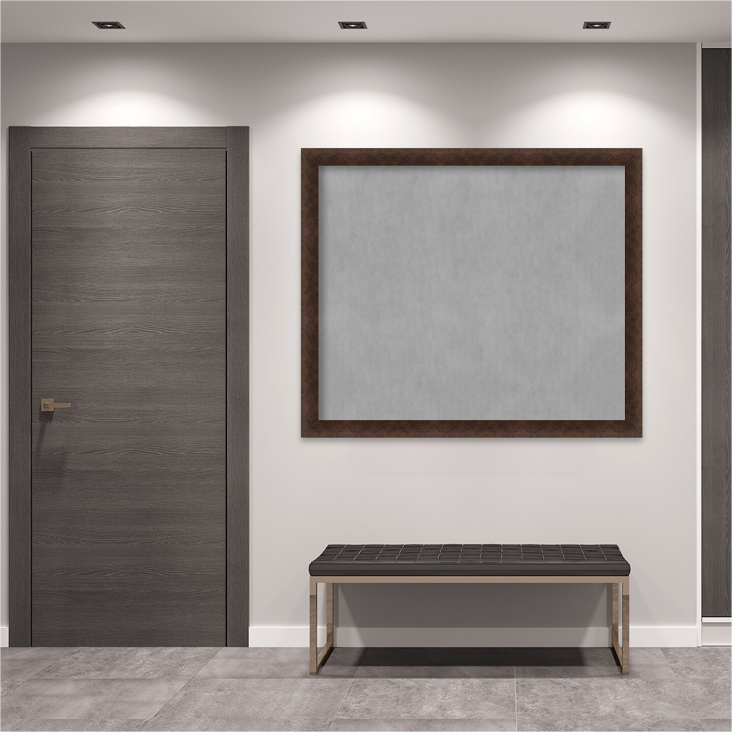 Warm Walnut Wood Framed Magnetic Board
