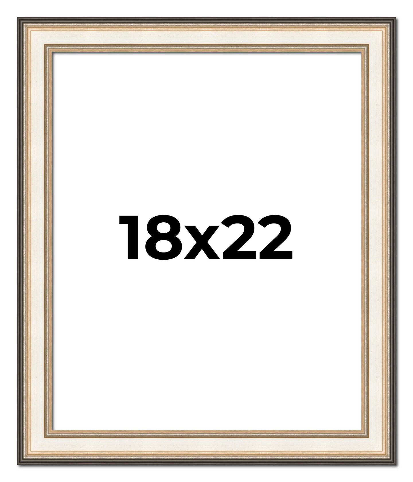 Contemporary Silver Picture Frame - UV Acrylic, Foam Board Backing, Hanging Hardware