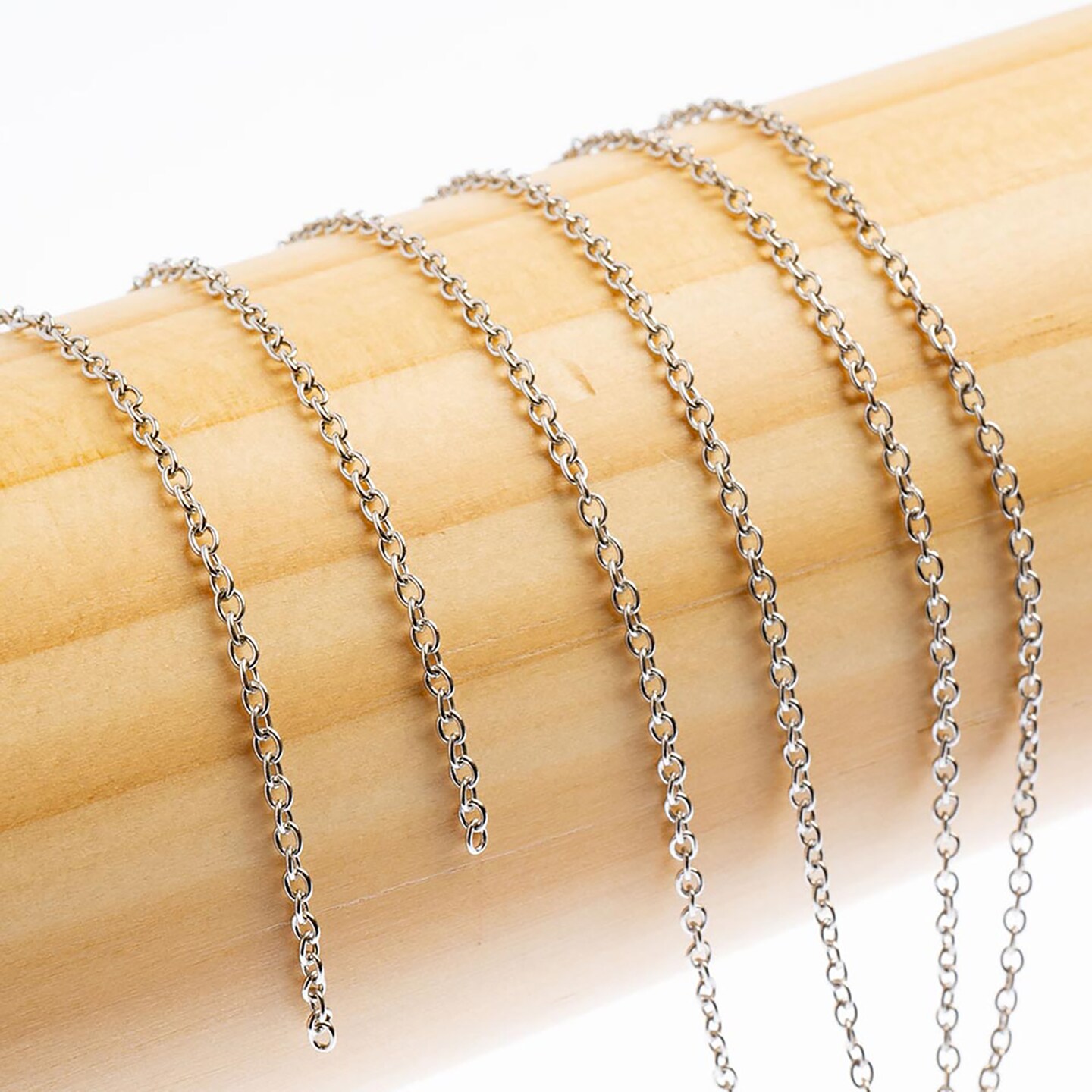 John Bead 1m Stainless Steel Rolo Chain with 2mm Links