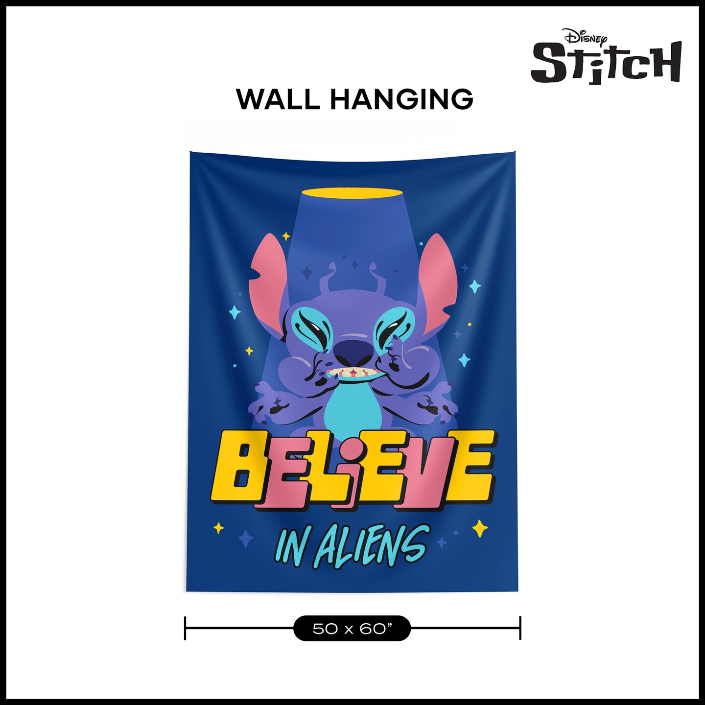 Disney Lilo and Stitch Believe Wall Hanging Tapestry 40X57 inches