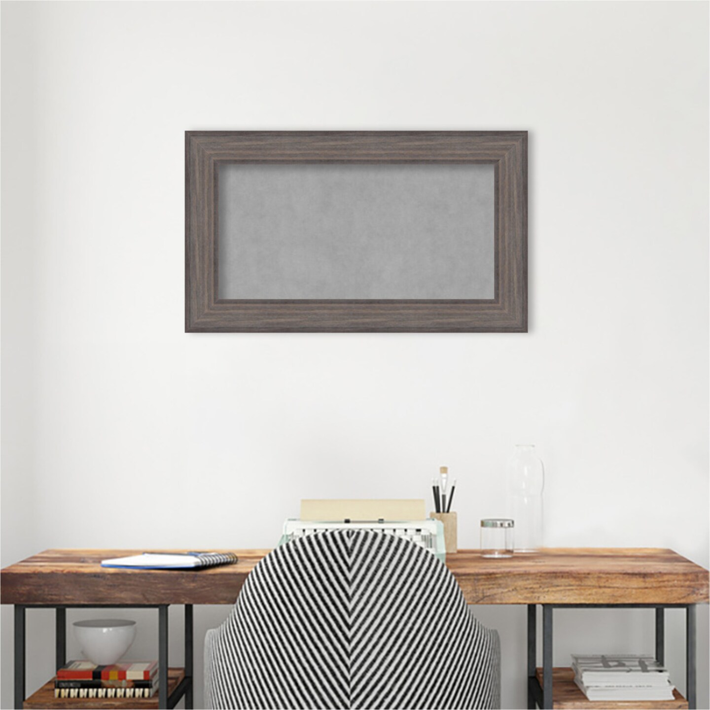 Country Barnwood Wood Framed Magnetic Board