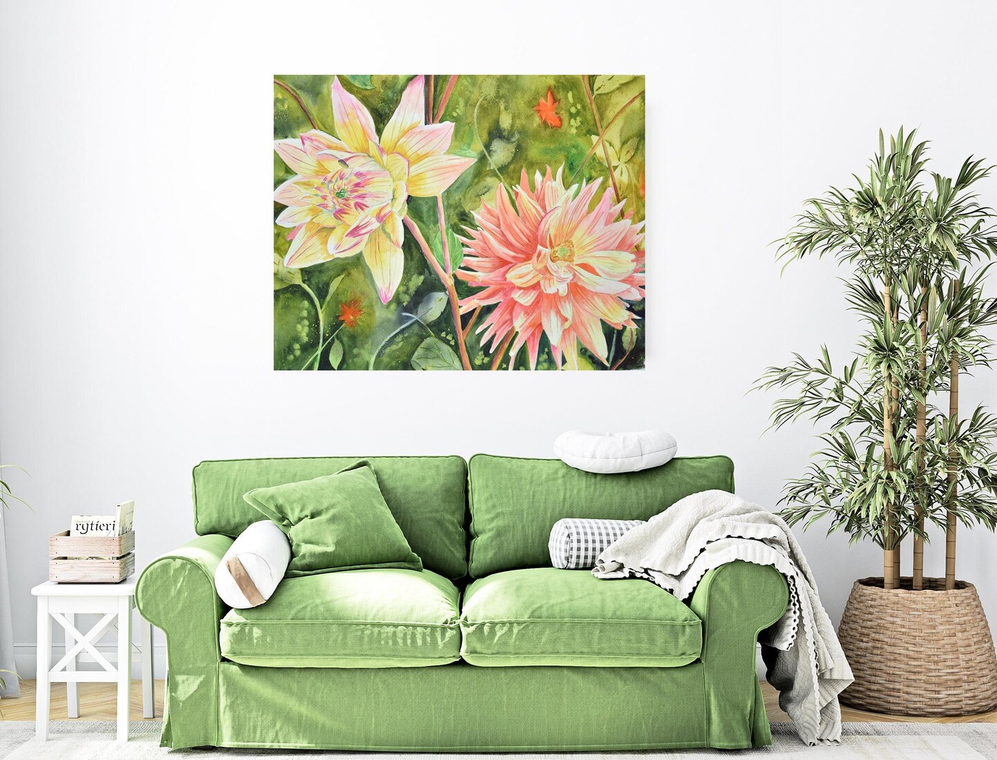 Yellow hotsell Orange Dahlia Painting - Original Watercolor by Deb Babcock