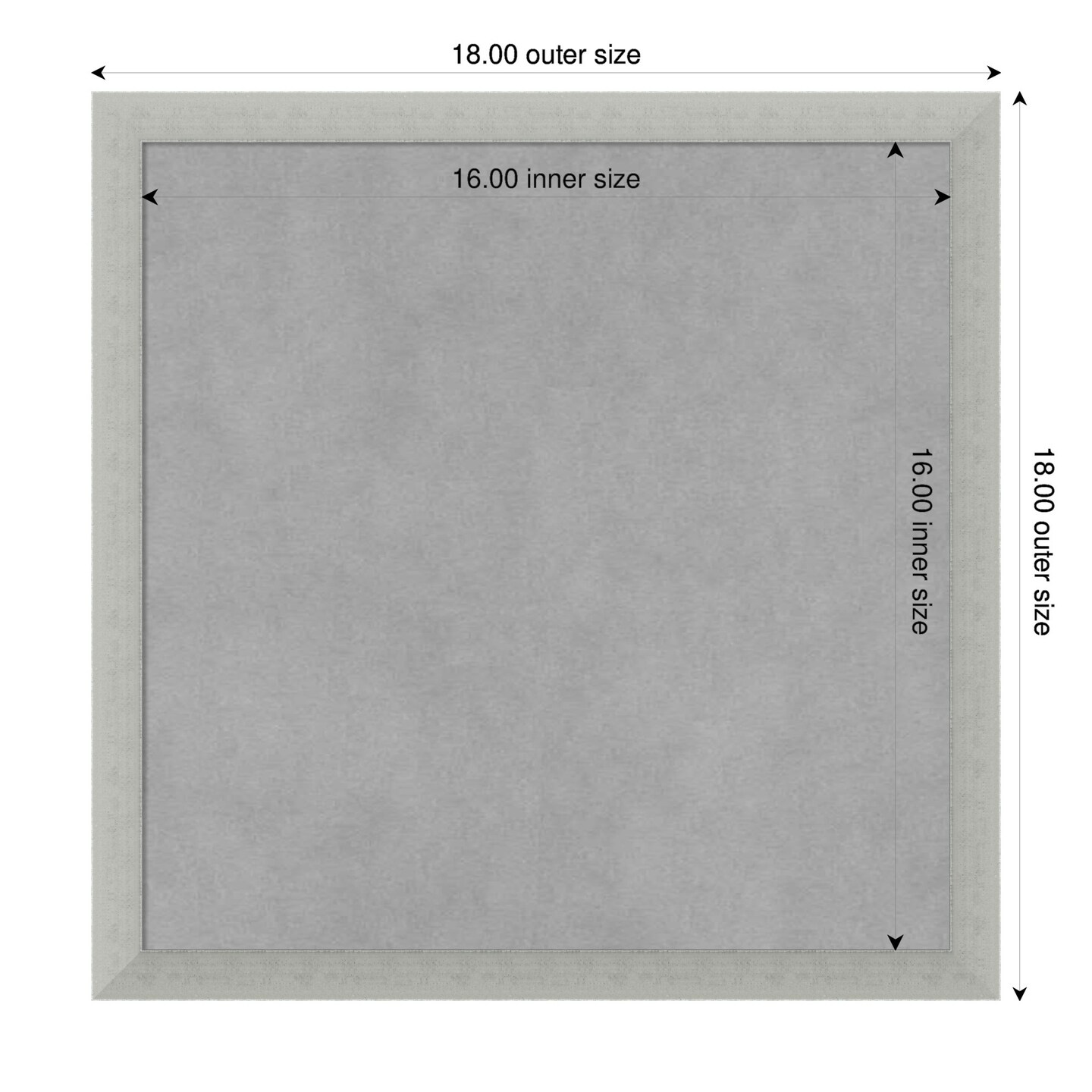 Silver Leaf Wood Framed Magnetic Board