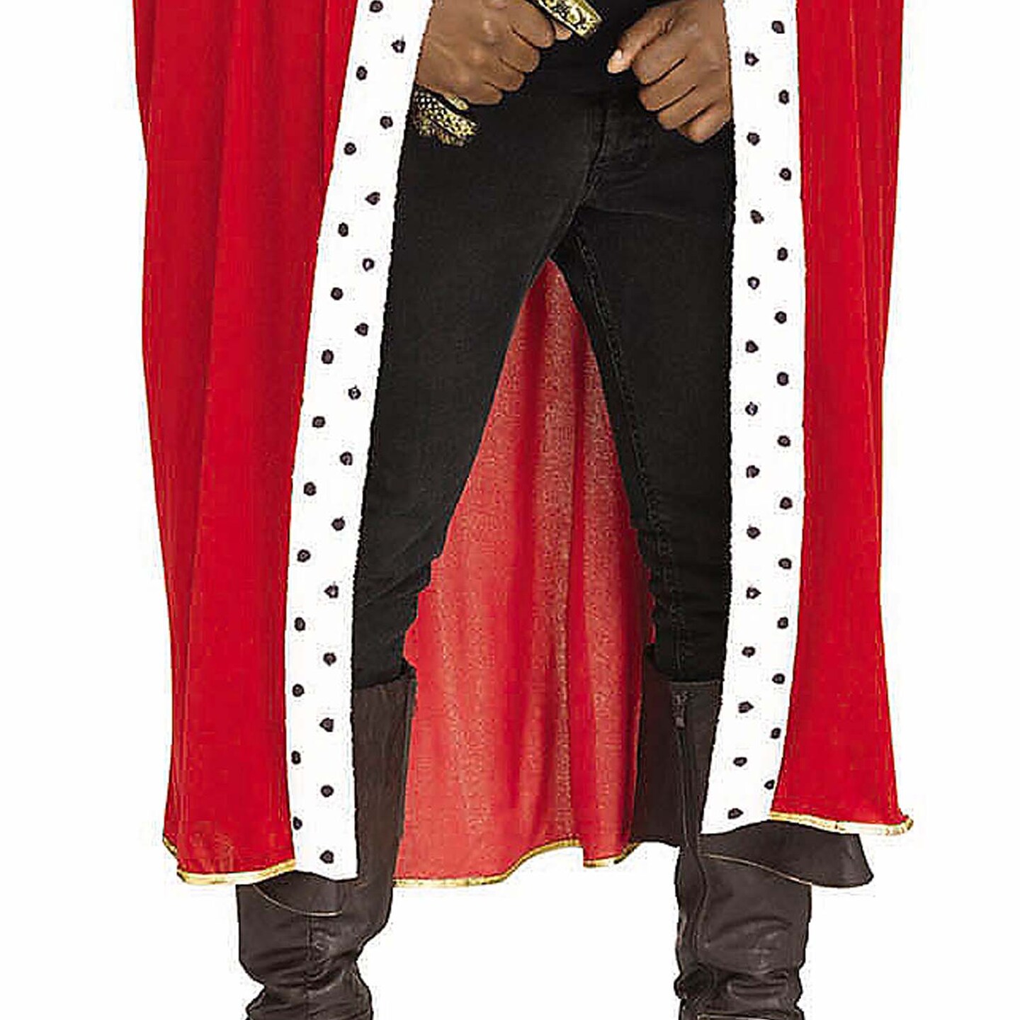 Adult Costume Fabric robe With FauxErmine Plush Trim