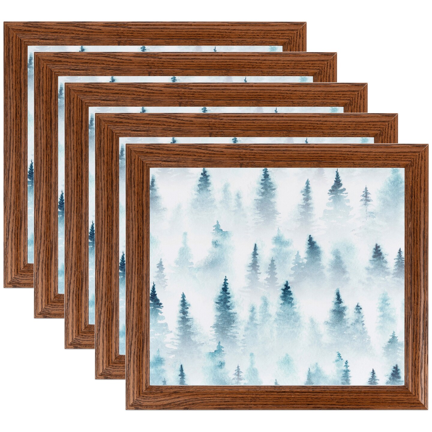 ArtToFrames 14x14 Inch Traditional Picture Frame, Multi Pack, Comes with Regular Glass (WOMPack-8-14x14)