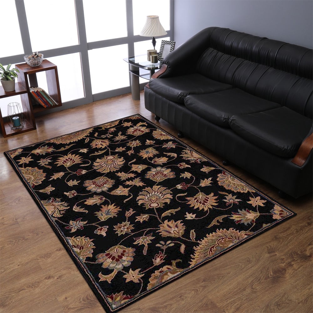 Hand Tufted Wool Area Rug 8X11 Brown K00653 Eco-Friendly Soft High Pile