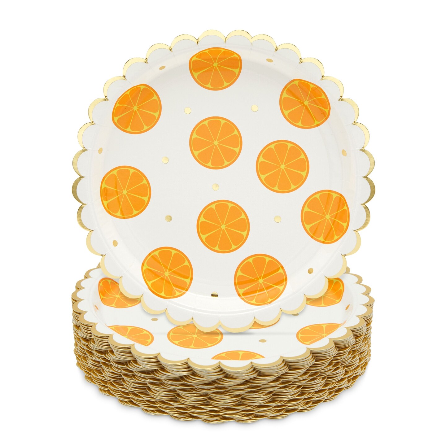 Fruit Plates for Birthday Party, Summer Tutti Frutti Decorations (Serves 48, 9 In)