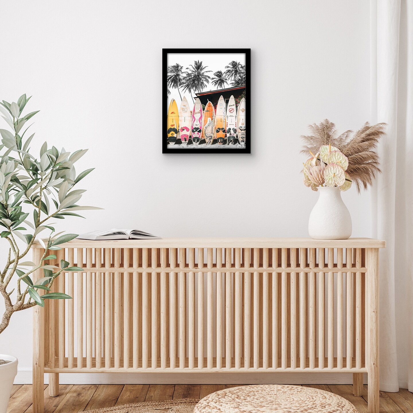 Americanflat Gallery Poster Frame - Wooden Picture Frame for Wall Art - Plexiglass Cover - Hanging Hardware for Horizontal or Vertical Display