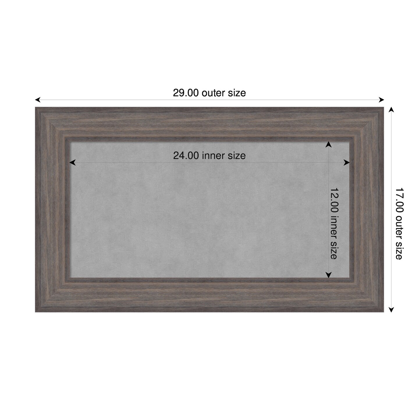 Country Barnwood Wood Framed Magnetic Board