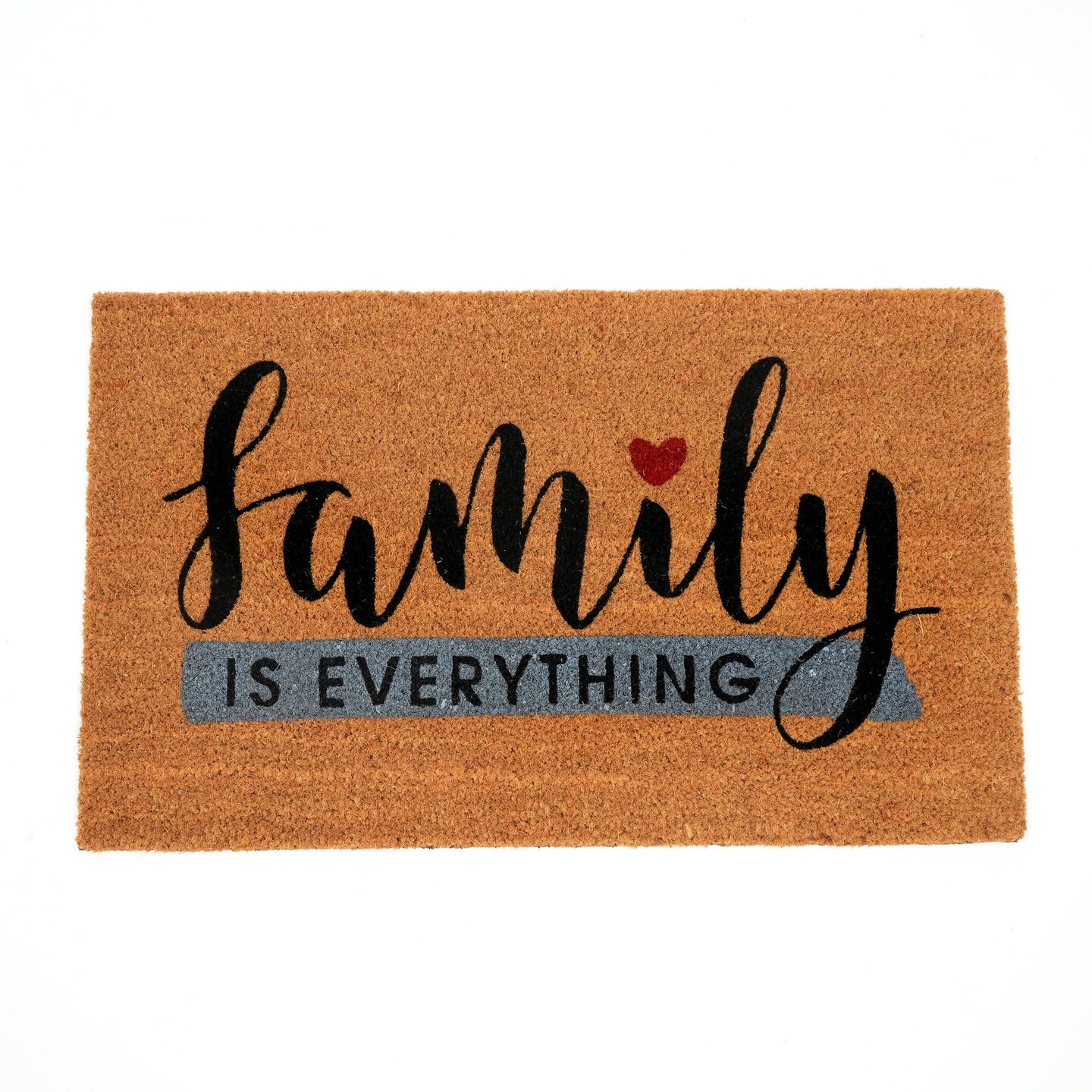Natural Coir Door Mat with Non-Slip Backing, Indoor Outdoor Entry Doormat