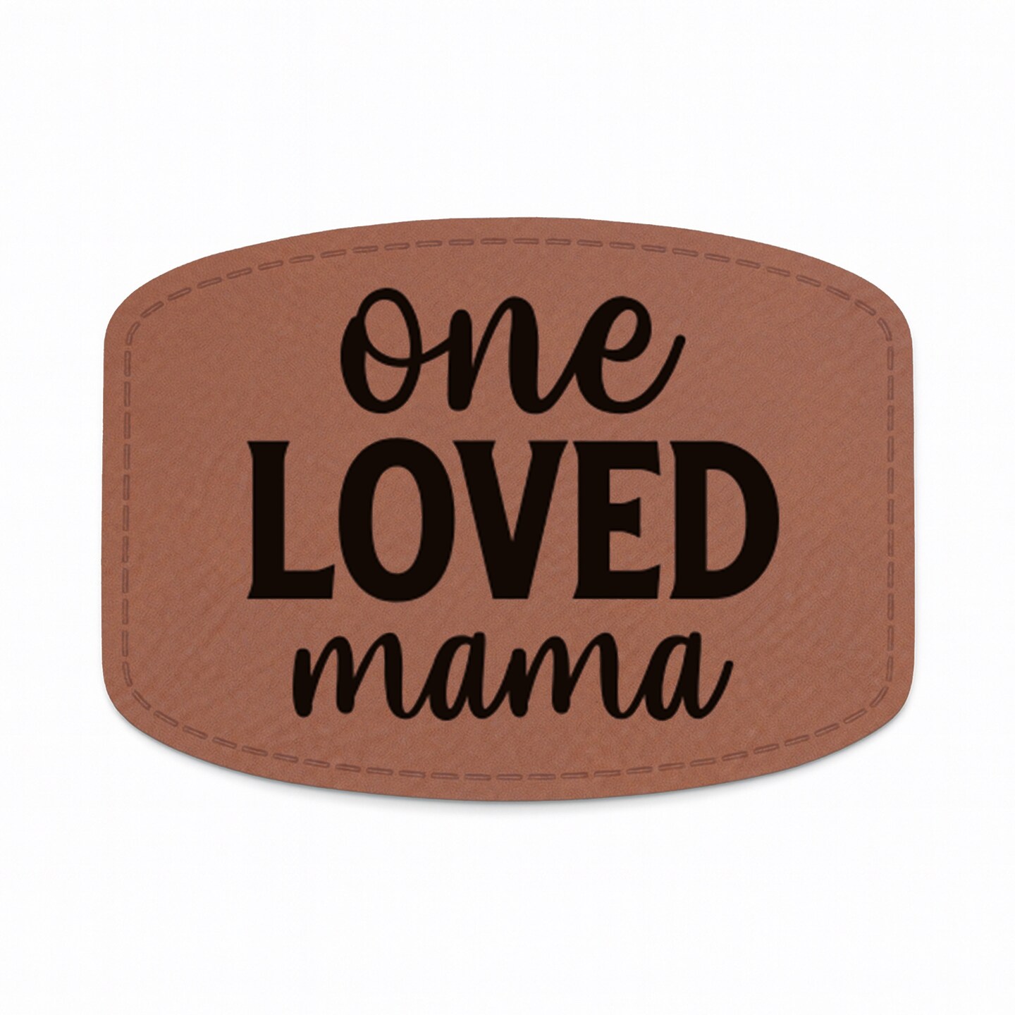 Engravable Leather Patch Blanks for Hats, Jackets & Bags – Laserable Faux Leather Patches with Adhesive & Stitch – Leatherette Apparel Patches (Round Rectangle, 5 Pack)