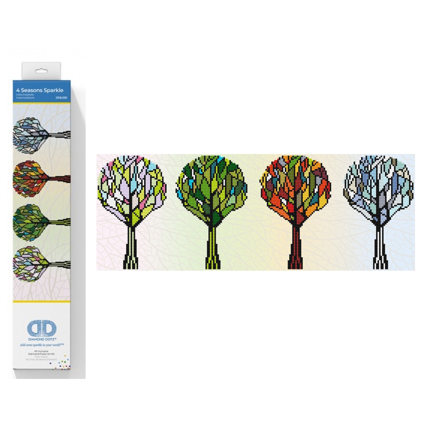 Diamond Dotz 4 Seasons Sparkle Tree Diamond Painting Kits for Adults - Diamond Art Kits a Relaxing Creative Craft Kit with Dotz Gems 23x8