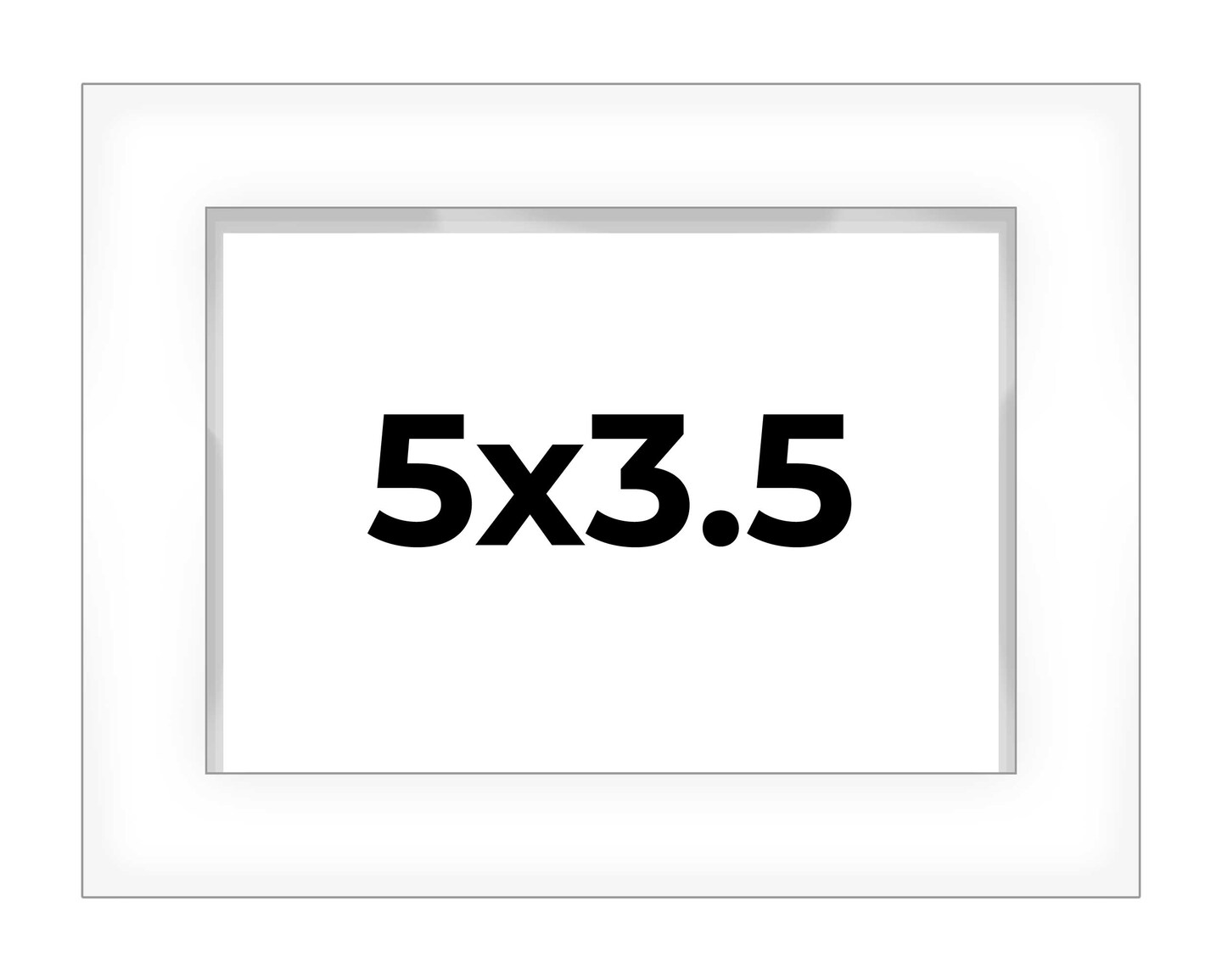 Photo Size Shadow Box 3/4" Depth White Picture Frame - UV Acrylic, Backing, Hanging Hardware