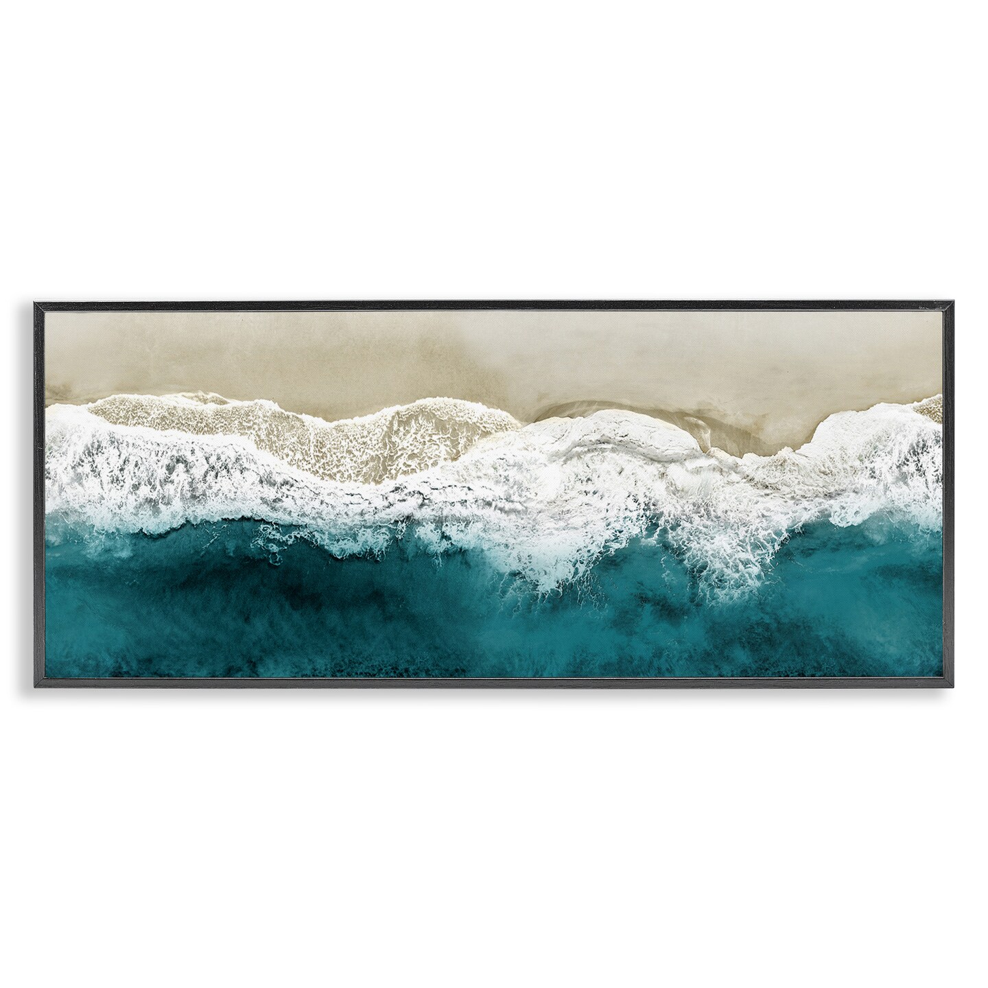 Stupell Industries Foamy Beach Coast Deep Ocean Framed Giclee Art