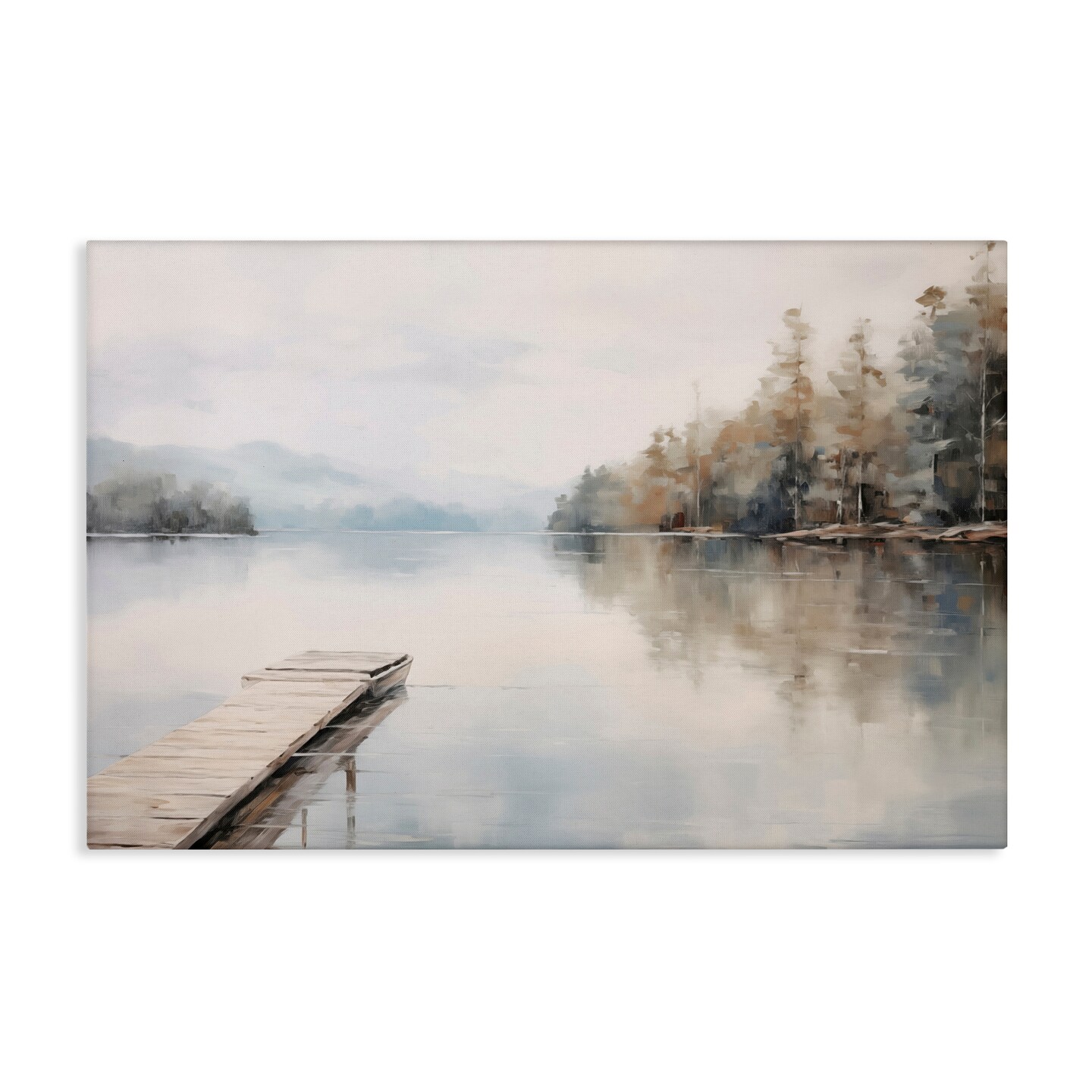 Stupell Industries Old Lake Dock View Canvas Wall Art Design by Arlington Prints