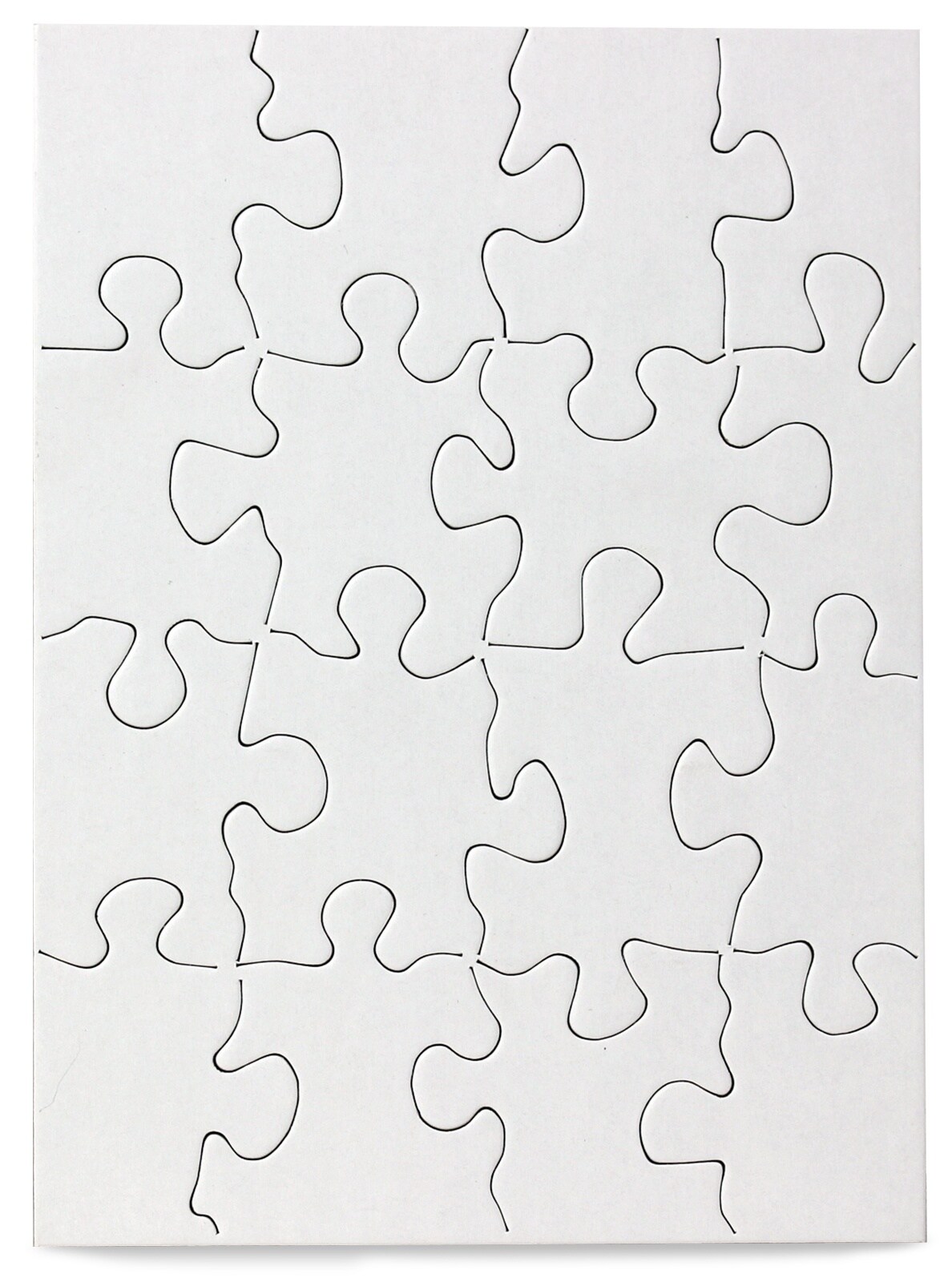 Hygloss Compoz-A-Puzzle Blank Jigsaw Puzzle 4"X5.5" 24/Pkg-16 Pieces