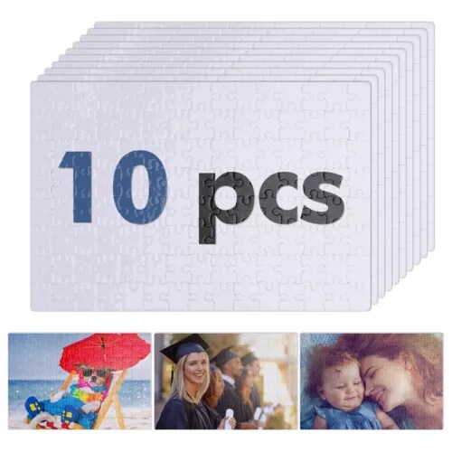 Rectangular Sublimation Puzzle Blank 10 Sets Hardboard 11 3/4” X 16 1/2” 315 Pcs A3