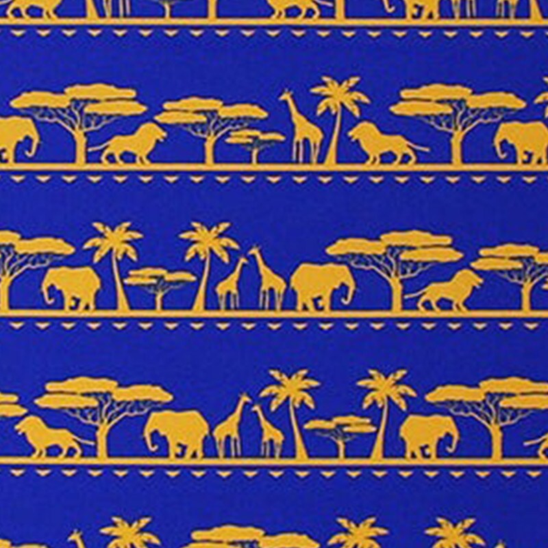 Elephant Giraffe African Safari Printed Spandex