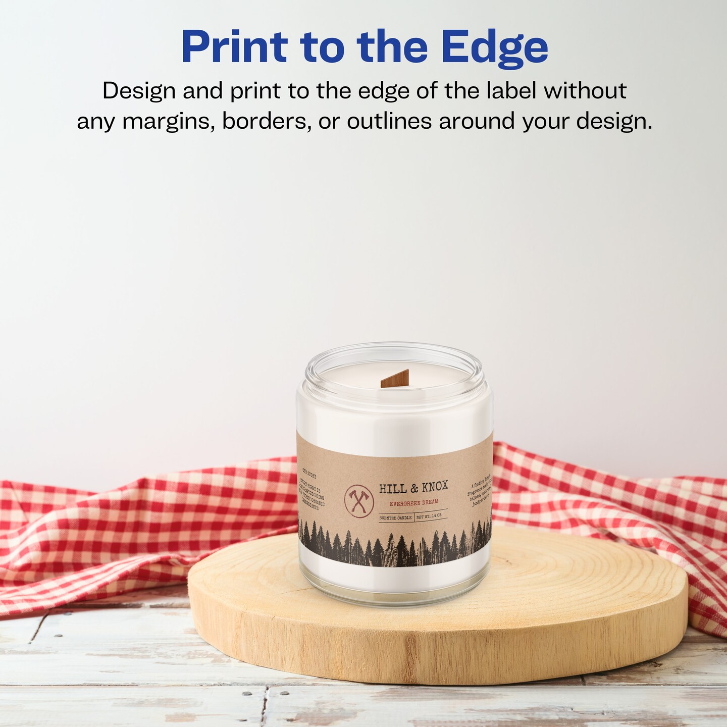 Avery Kraft Brown Rectangle Labels with Sure Feed, 1.5" x 7.5"