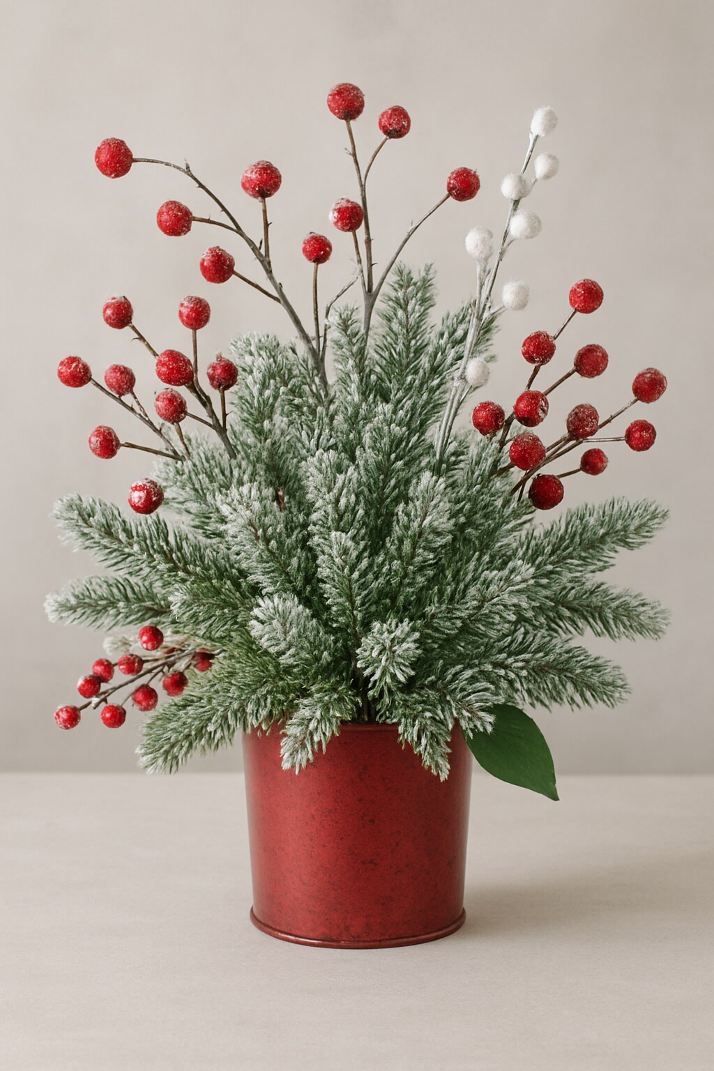 27&#x22; Christmas Pine Snow Noble Fir Spray x5 &#x2013; Artificial Holiday D&#xE9;cor Fir Stems, Faux Pine Branches for Christmas, Home &#x26; Event Decoration, Set of 12