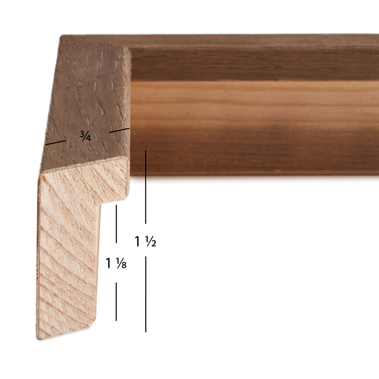 4x6 Farmhouse Essentials Tall 0.75 Wood Moulding, Wall Display Frame for Art, Posters, or Photos wallsthatspeak