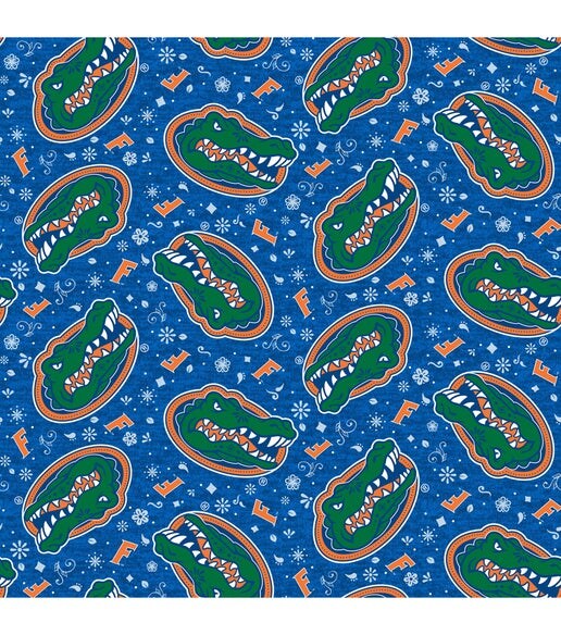 Licensed NCAA University of Florida Sugar Skull FL-1193 Cotton Fabric by the Yard