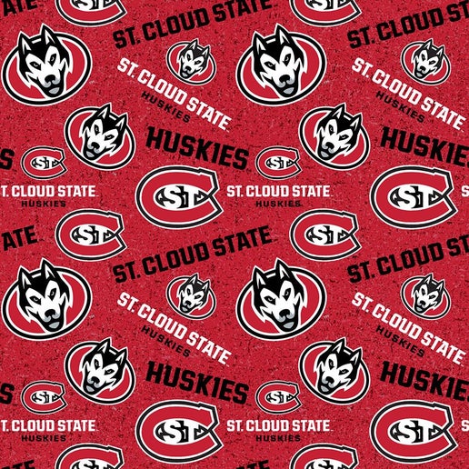Licensed NCAA St. Cloud State University Tone on Tone STC-1178 Cotton Fabric by the Yard