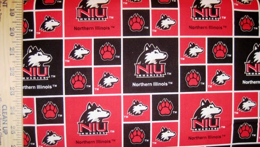 Licensed NCAA Northern Illinois All Over Cotton NIU-020 Cotton Fabric by the Yard