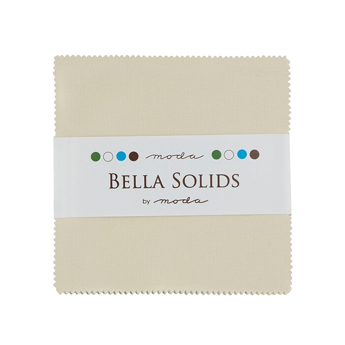 Bella Solids 5" Square Pack (Charm Pack) in Natural by Moda for Moda (9900PP 12)