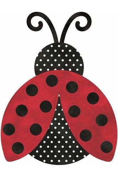 12&#x22; Metal Embossed Ladybug Hanger: Polka Dot/Solid