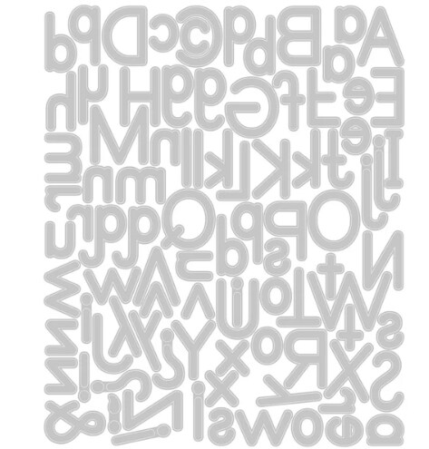 Sizzix Thinlits Die Set 92PK - Essential Type Alphabet