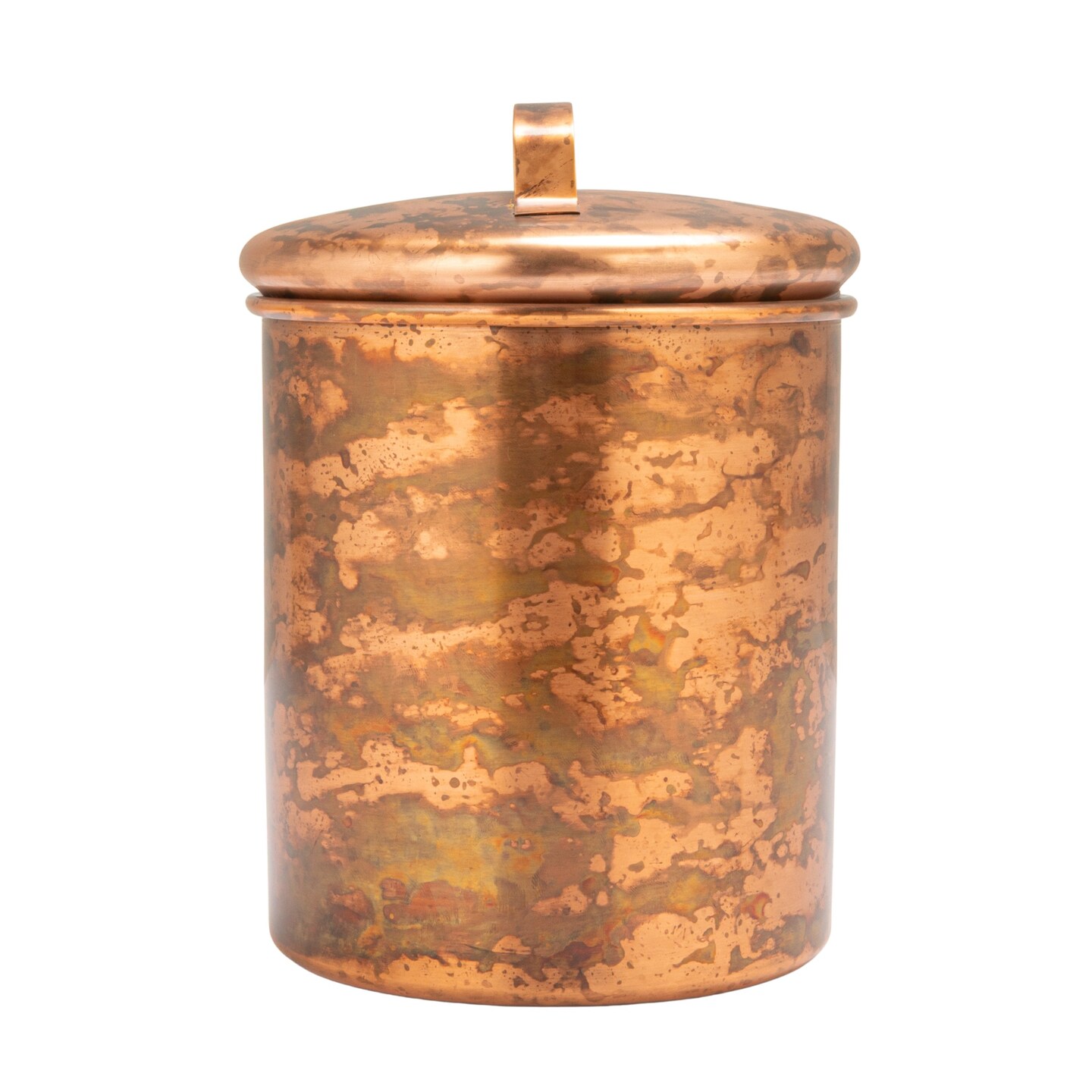 Hello Honey 4-Piece Oxidized Stainless Steel Canister Set, Copper-Finished