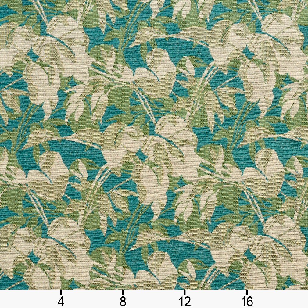 Upholstery Fabric - Aqua & Teal,Green Leaves,Tropical & Botanical Upholstery Fabric 54 Inches"