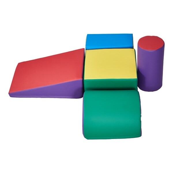 5-Piece Set Multi Color PU Leather 5-Piece Foam Climbing Blocks Set for Kids and Safe