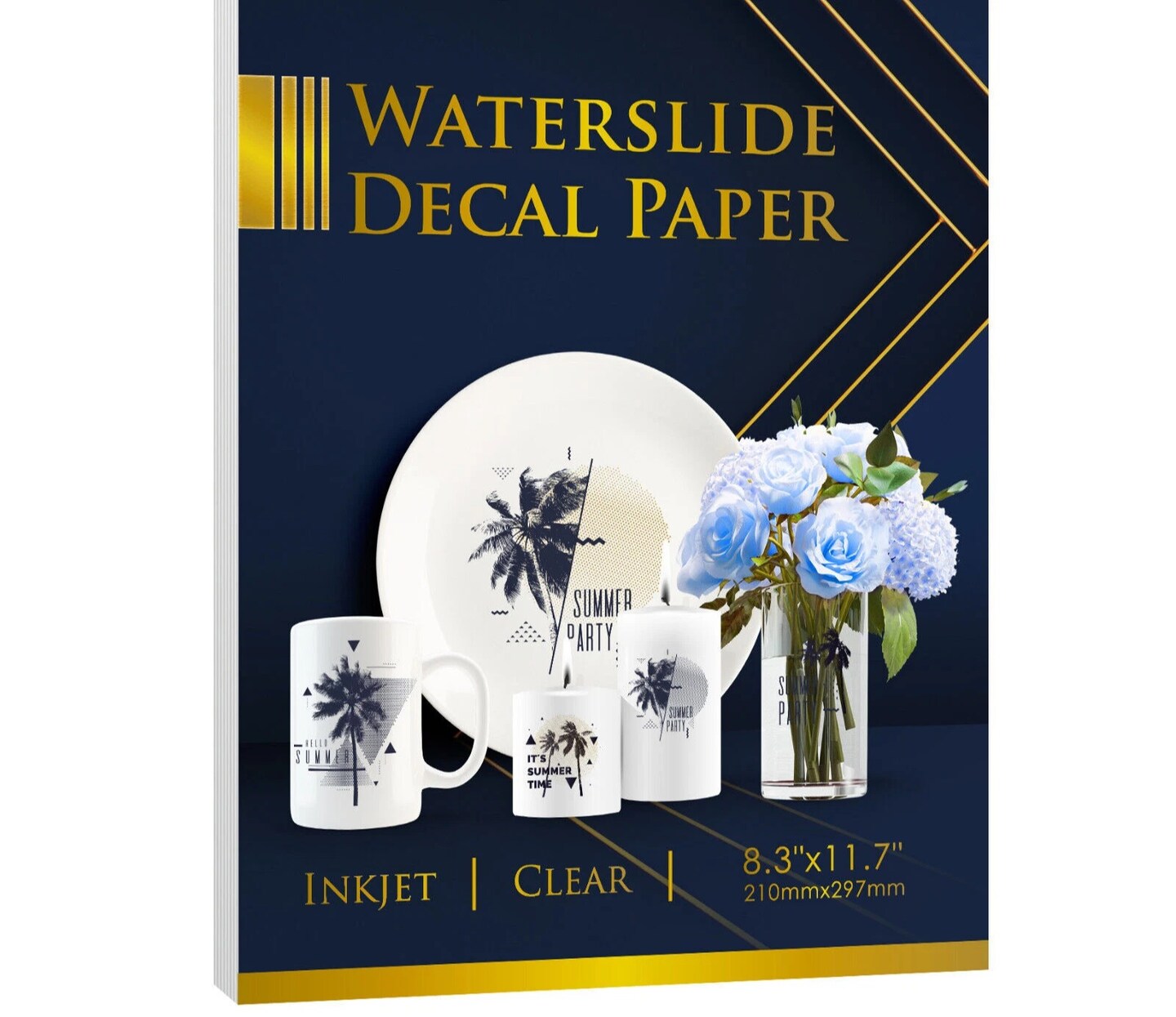 Waterslide Decal Paper for Inkjet, Clear A4 (8.3&#x22; x 11.7&#x22;), 20 Sheets