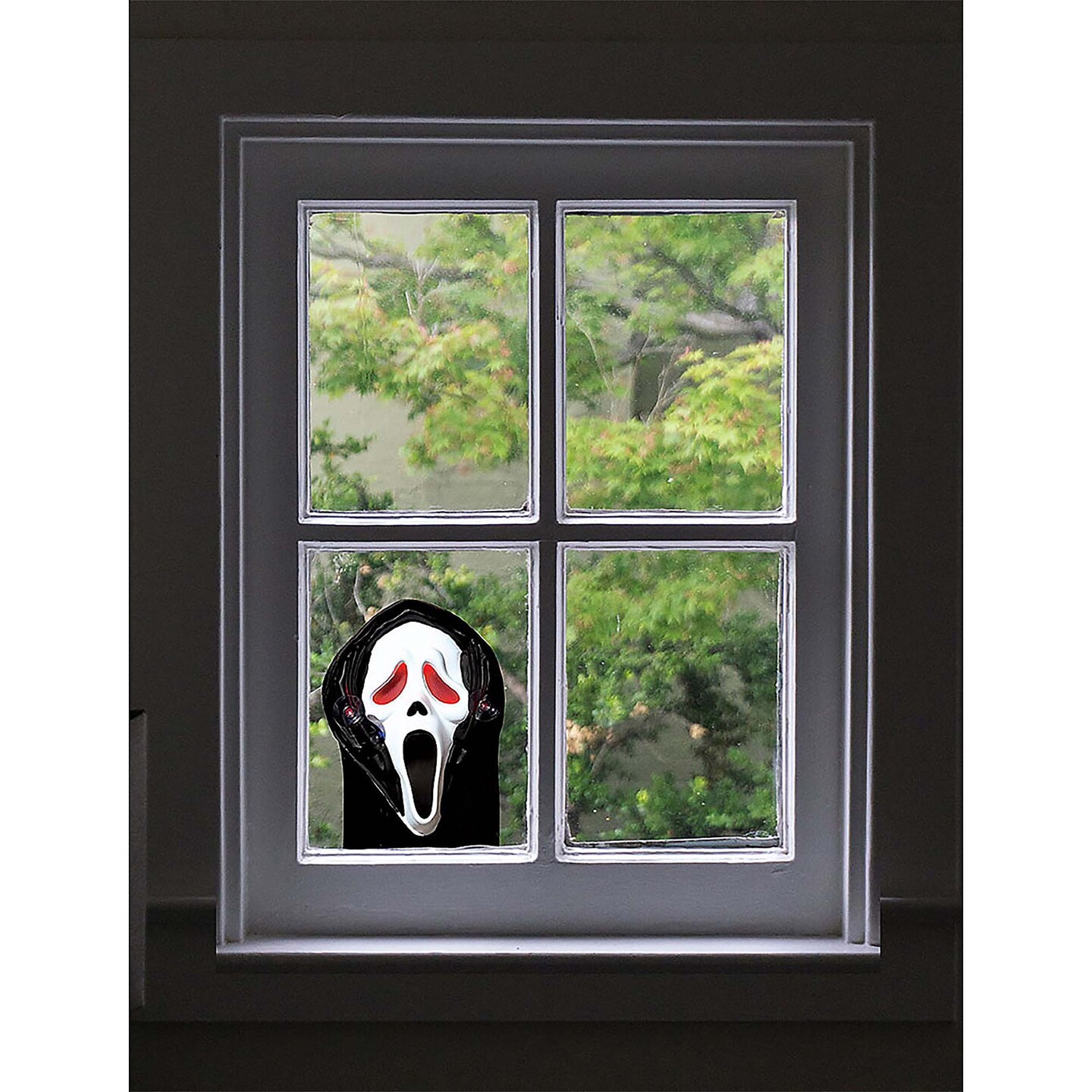 Scream Ghost Face Light Up Halloween Window Peeper Decoration Prop