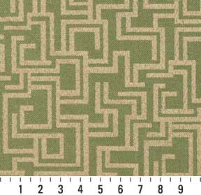Fern/Geometric - Green Abstract & Geometric Upholstery Fabric 54 Inches"