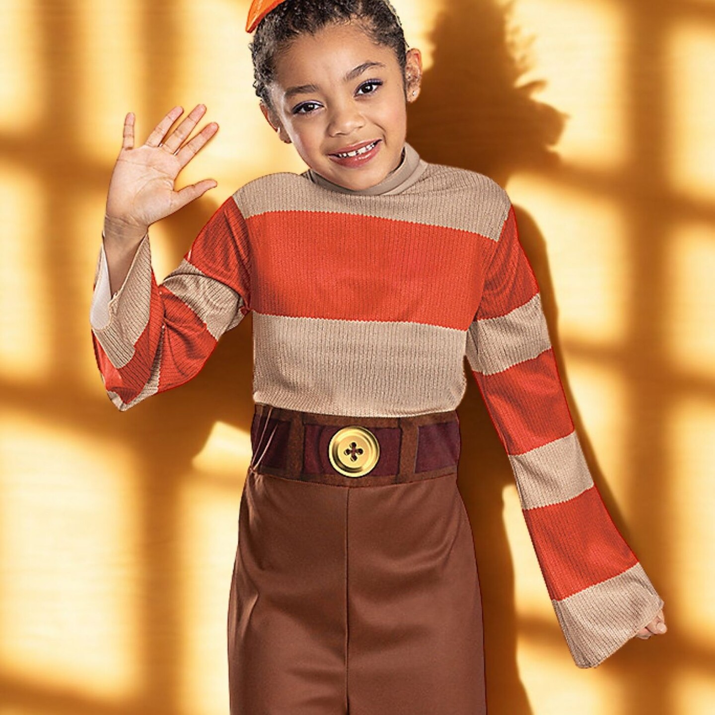Girls Classic Disney Pixar Inside Out 2 Orange Anxiety Costume Outfit